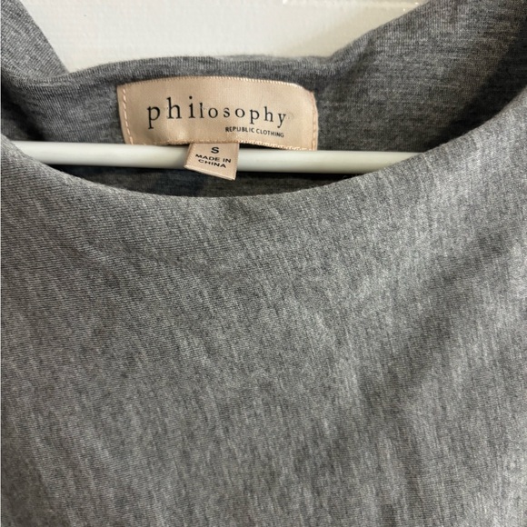 Philosophy Gray Draped Mini Dress - Picture 2 of 3